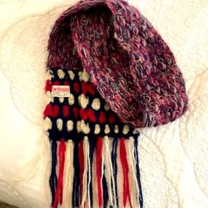 Vintage scarf red, white and blue